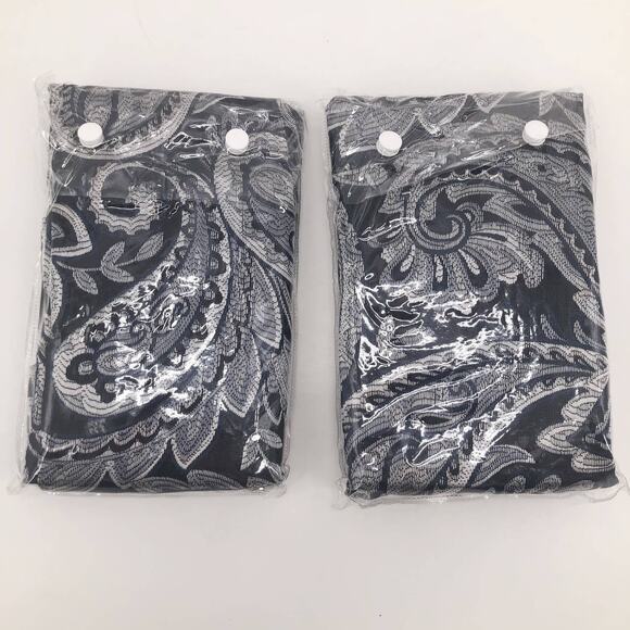 Madison Park Valance Window Panel Set Paisley New - Picture 3 of 5